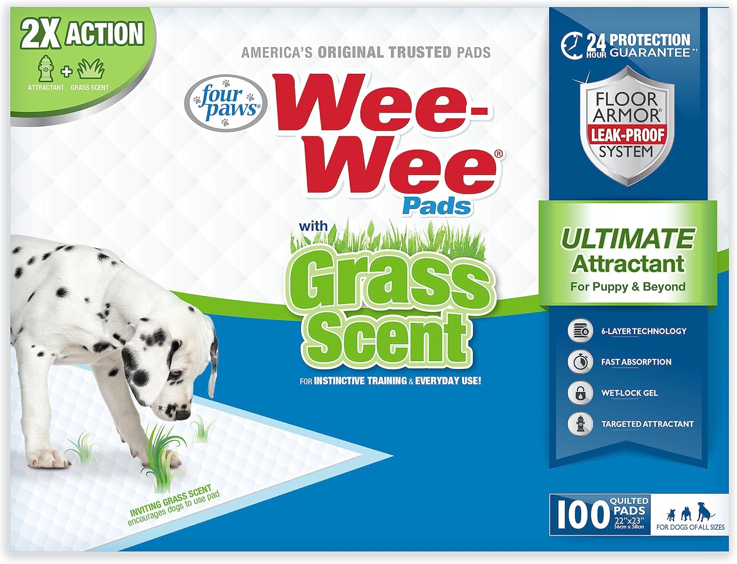 Ultimate Attractant Grass Scented Pee Pads for Dogs Training Protection